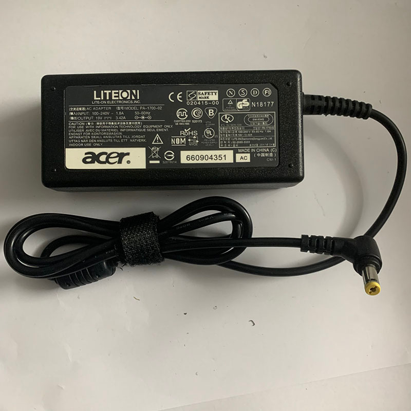 Sạc laptop Acer 19V-3.42A-65W Zin đầu to Acer Travelmate Acer Emachines adapter kèm dây nguồn - Zenlaptop