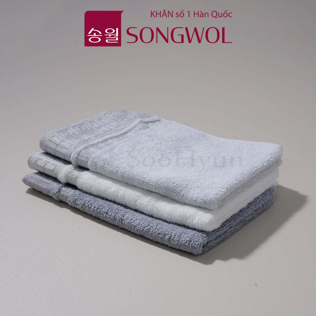 Khăn mặt sợi tre cao cấp Songwol Hàn Quốc TG Lattice 30x45cm, Khăn lau tay thấm hút tốt, dày, không kích ứng