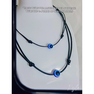Vòng cổ Evil Eye hạt tròn mắt xanh
