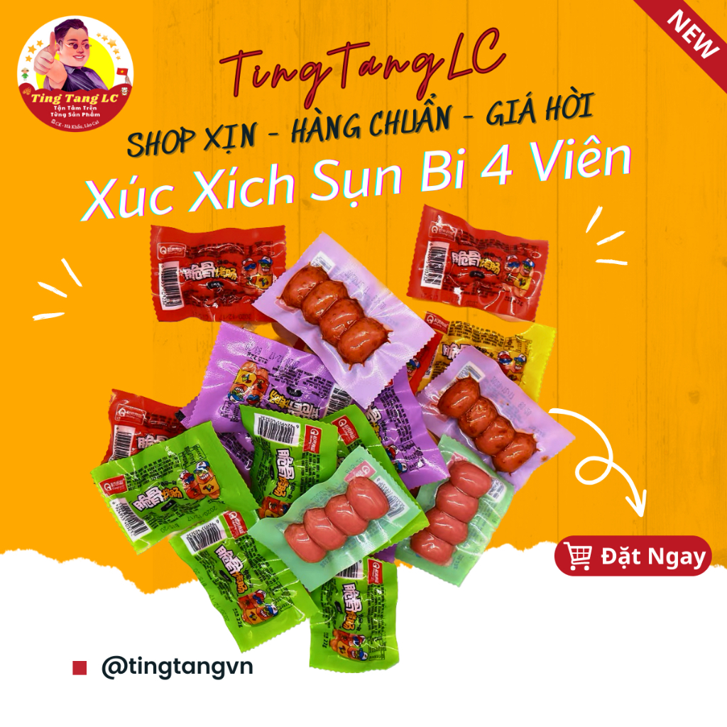 Combo 20 chiếc Xúc xích sụn bi 04 viên, tingtanglc