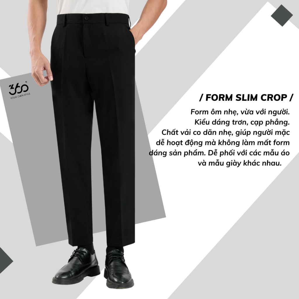 Quần âu nam cạp 3 lớp cao cấp 360Boutique quần tây dài form slimcrop vải dày dặn chống nhăn-QACOL420