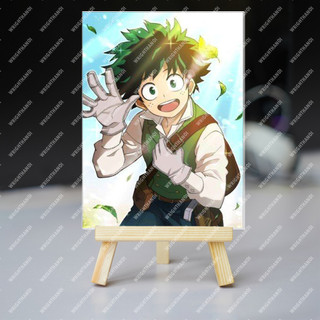  Tranh kính Anime Manga My Hero Academia nhân vật Deku Bakugo Shoto trang trí góc học tập giá sách để truyện tranh 
