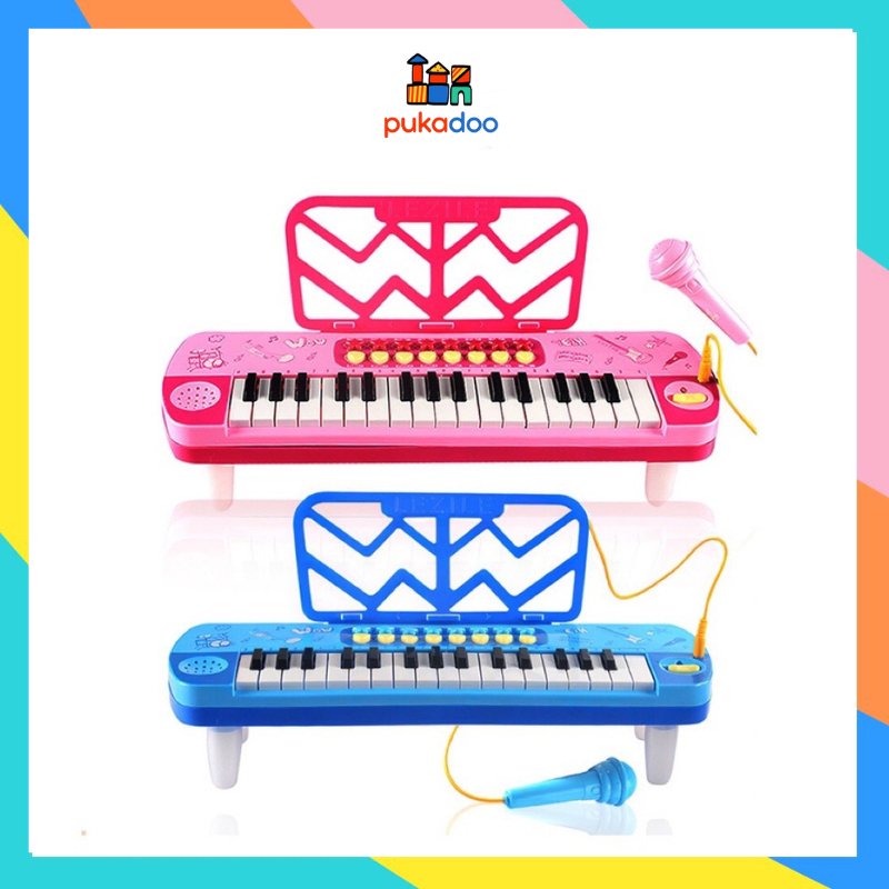 Đàn Piano Kèm Micro Cho Bé Tập Hát, Đồ Chơi Âm Nhạc Cho Bé 2-5 tuổi, Quà Tặng Bé Trai Bé Gái.