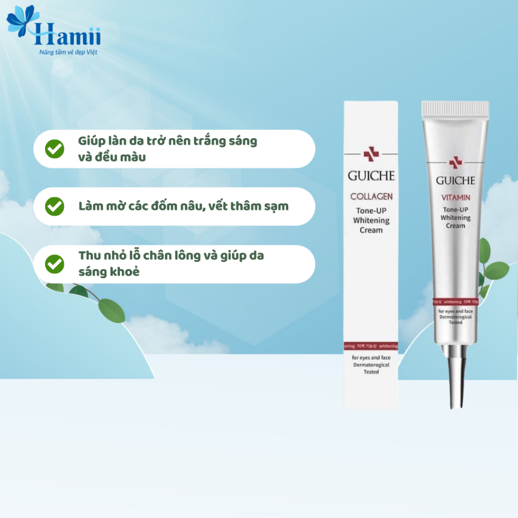 Kem làm Giảm Nám Guiche Collagen Tone Up Whitening Cream 35ml Hàn Quốc