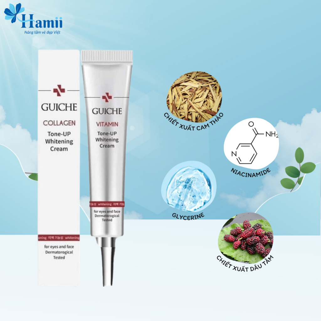 Kem làm Giảm Nám Guiche Collagen Tone Up Whitening Cream 35ml Hàn Quốc