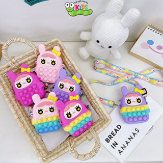 Túi POPIT đeo chéo cho bé bóp bong bóng giảm căng thẳng hình thỏ xinh dễ thương - TÚI POP IT NHỎ