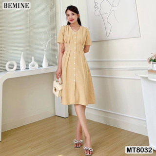 Đầm dáng dài cổ v đính nút bemine mt8032