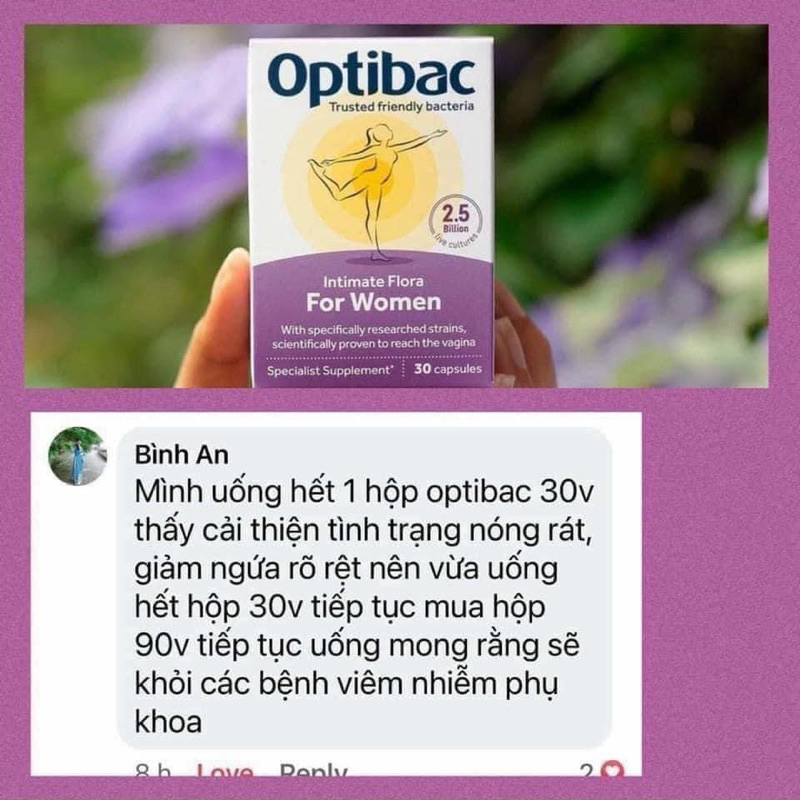 Men vi sinh Optibac tím  chuẩn nội địa UK
