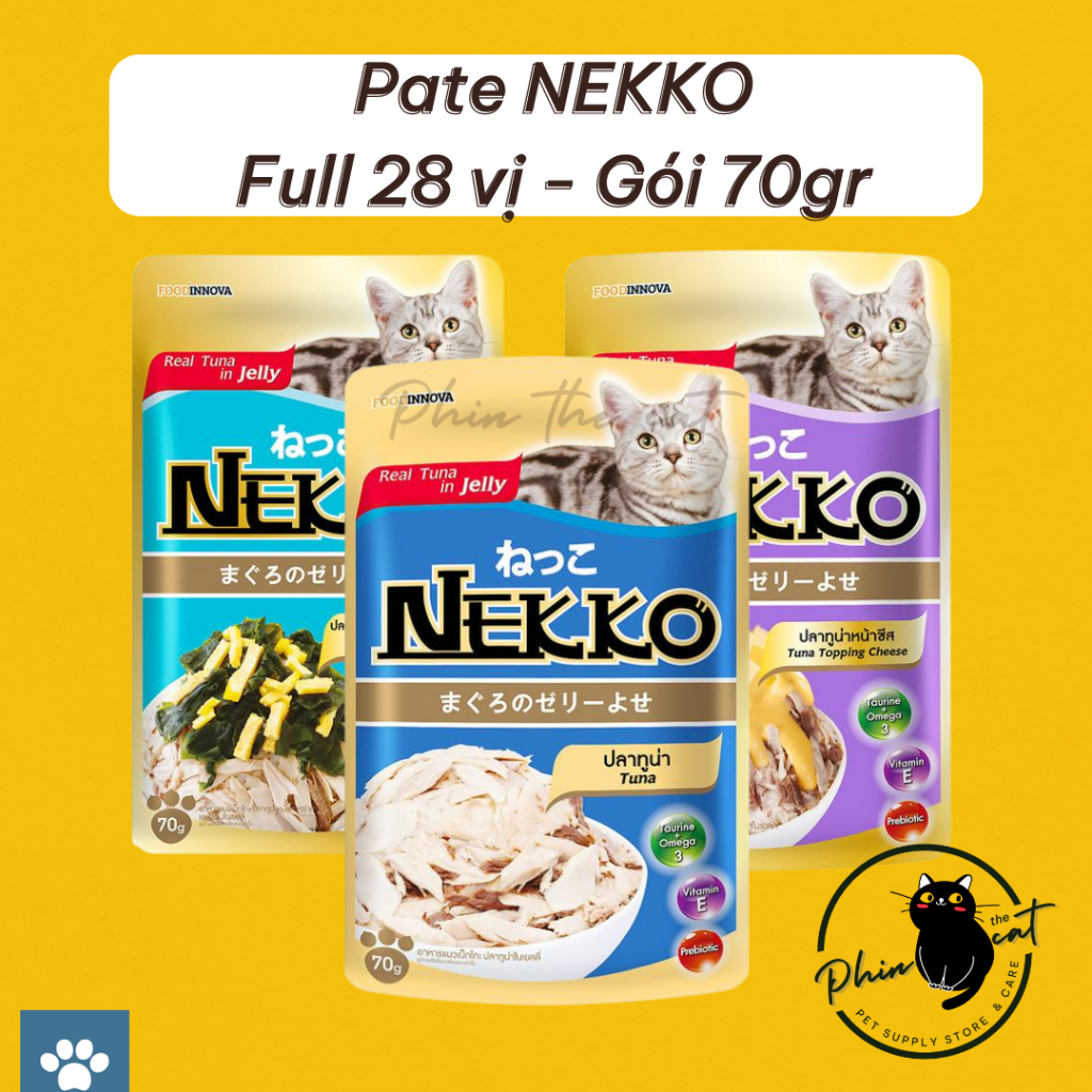 Pate Nekko hàng công ty chất lượng đảm bảo - pate cho mèo gói 70gr | phinthecat