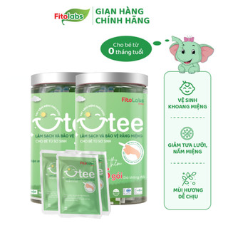  Gạc rơ lưỡi Fitolabs Otee làm sạch răng, miệng, lưỡi, nướu và khoang miệng cho bé lọ 36 gói