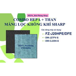 Combo màng lọc hepa + than hoạt tính sharp hút ẩm,lọc không khí dw-j27fv-s