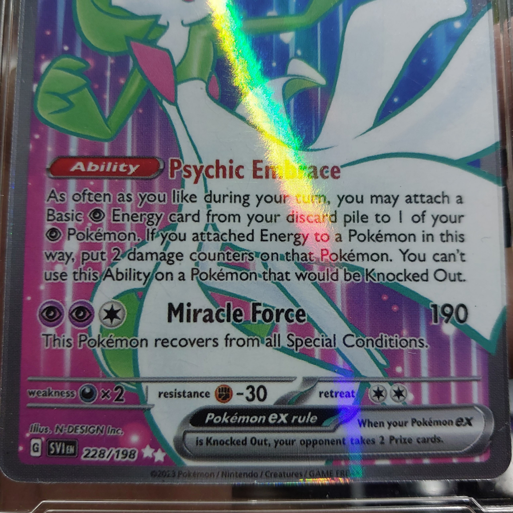 Thẻ Gardevoir EX 228 198 Scarlet Violet Hoa tiên Tiếng Anh tặng bọc bảo vệ 1459 d36 34