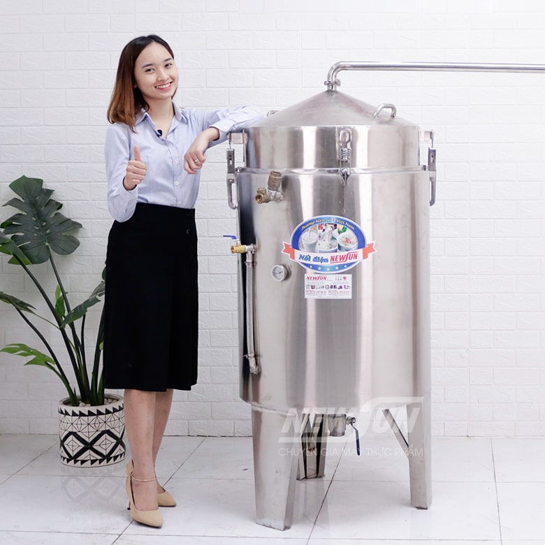 Nồi nấu rượu inox 20kg/mẻ NEWSUN công suất 12kW inox cao cấp 304