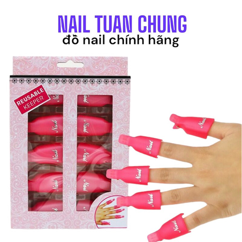 Kẹp Ủ Phá Gel Móng Tay Hộp 10 Chiếc