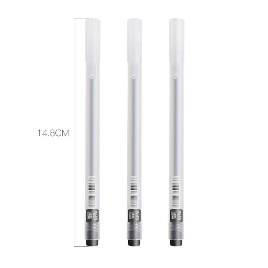 Bút gel đen nhám trong suốt ngòi 0.38mm, Bút bi nước nét bút đẹp dành cho học sinh sinh viên văn phòng