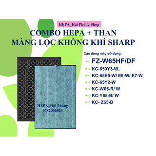 Combo Màng lọc Hepa,than hoạt tính Sharp KC-W65