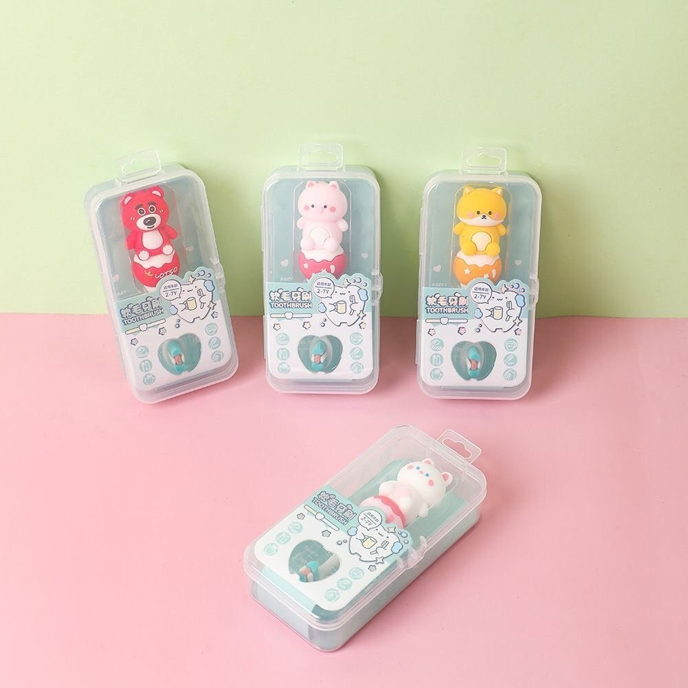 Bàn chải đánh răng cho bé 2-7y tay cầm nghộ nghĩnh