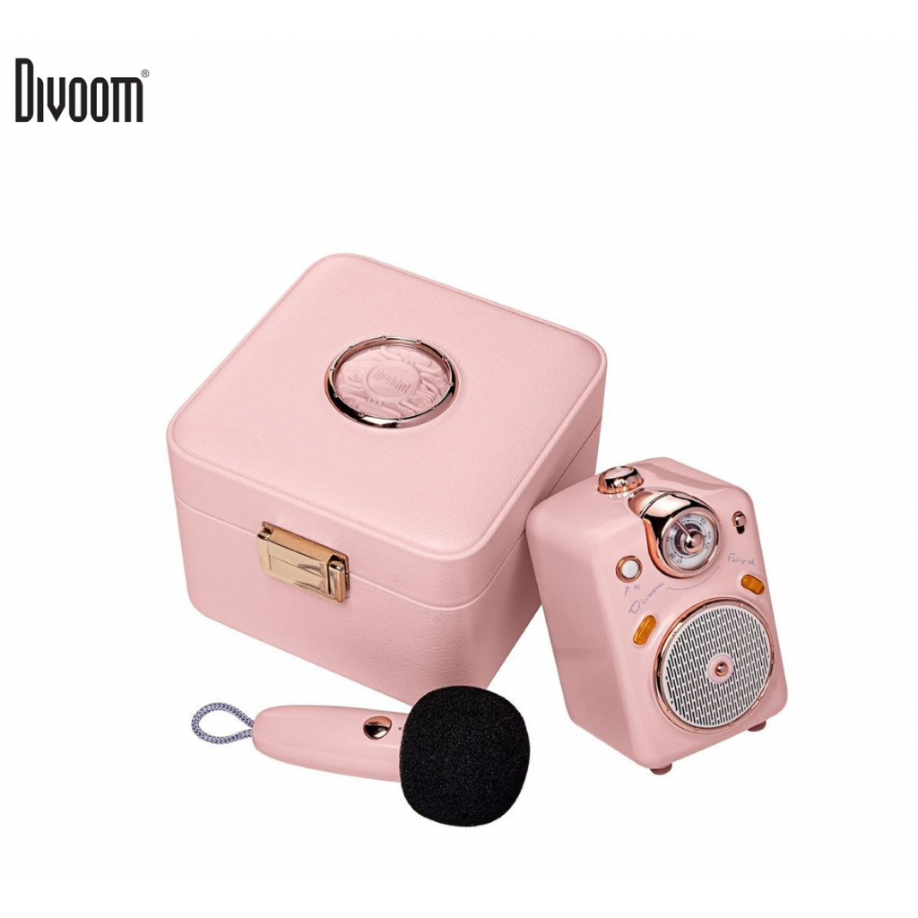 Combo Loa Bluetooth Divoom Fairy-Ok công suất 10W kết hợp micro karaoke và tai nghe ener UB2609