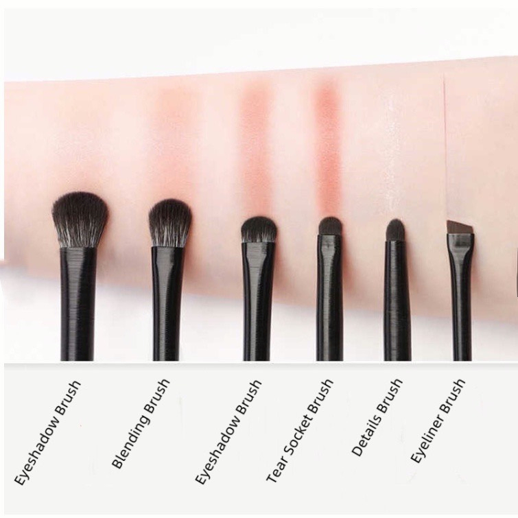 Bộ cọ mắt 6 cây PRETTY CO GAI  Dành cho cho mắt lông mềm