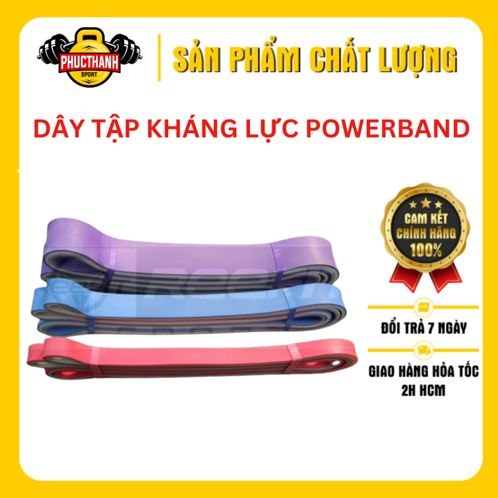 Dây Kháng Lực Dây Đàn Hồi Dây Cao Su Powerband Tập Toàn Thân Đa Năng Chính Hãng Reefit (PHUCTHANHSPORT)