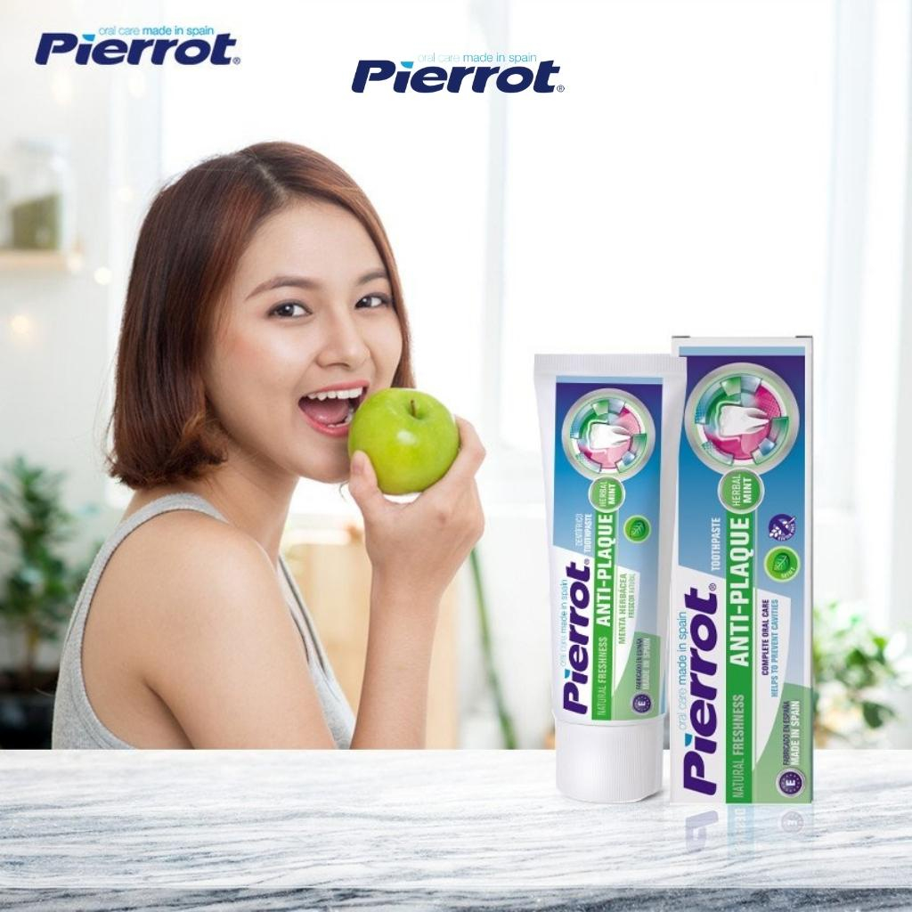 [Tặng 1 mặt nạ Sambijo] Kem đánh răng chống hình thành mảng bám Pierrot 75ml