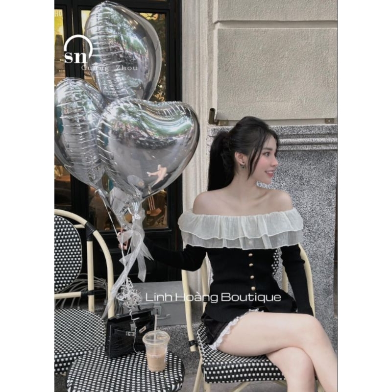 Áo trễ vai bèo tay loe hàng QCL1