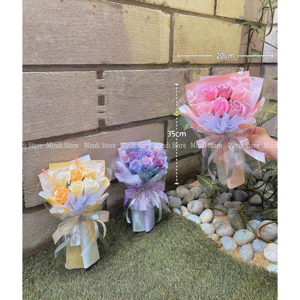 Bó Hoa Sáp 3-6-10 Bông Bó Dài Qùa Tặng - MINDI STORE