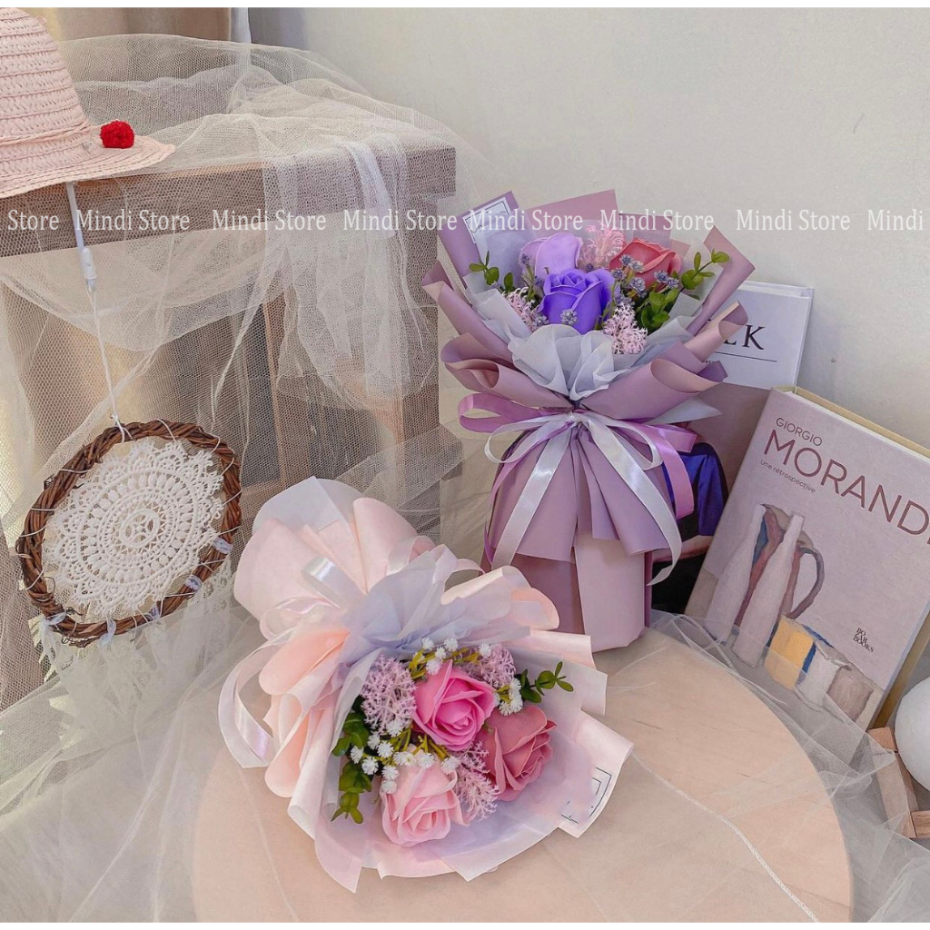 Bó Hoa Sáp 3-6-10 Bông Bó Dài Qùa Tặng - MINDI STORE
