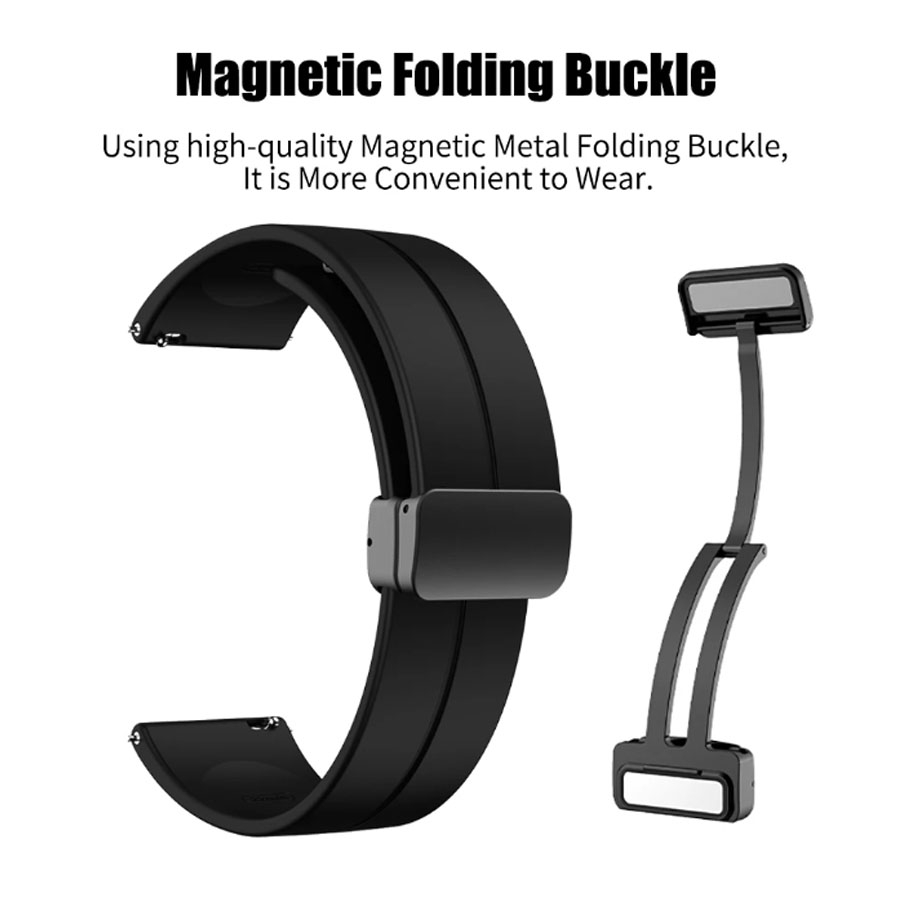 Dây silicon 22MM khóa nam châm cho đồng hồ thông minh ✓ Dây đeo thời trang ✓ Hàng có sẵn giao ngay toàn quốc