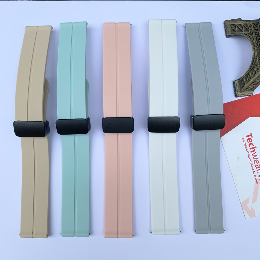 Dây silicon 22MM khóa nam châm cho đồng hồ thông minh ✓ Dây đeo thời trang ✓ Hàng có sẵn giao ngay toàn quốc