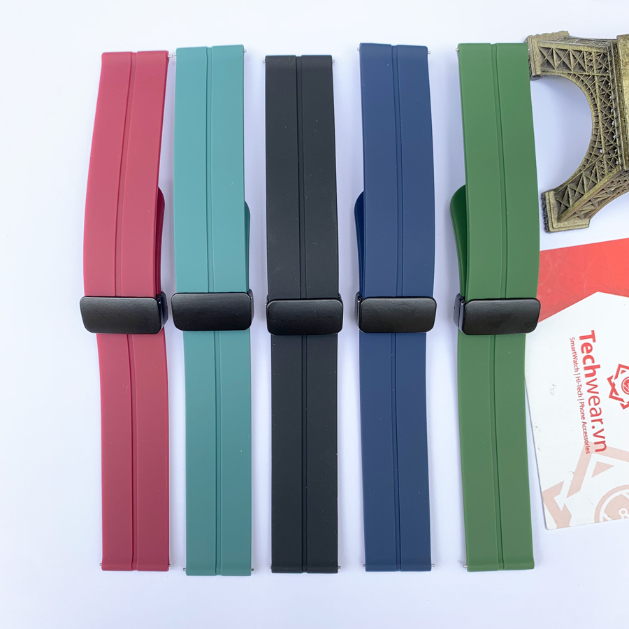 Dây silicon 22MM khóa nam châm cho đồng hồ thông minh ✓ Dây đeo thời trang ✓ Hàng có sẵn giao ngay toàn quốc