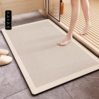 Thảm silicon lót sàn chống trơn để cửa phòng tắm, thảm đá siêu thấm nước phong cách sang trọng