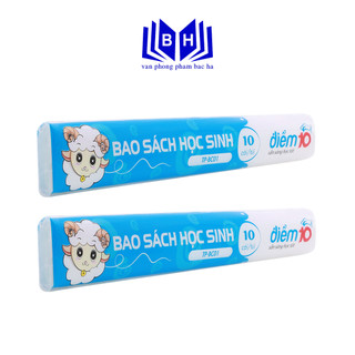 1 lốc 10 tờ bìa bao sách thiên long tp-bc01 túi 10/t1500 - bọc sách giáo khoa thiên long điểm 10 tp-bc01
