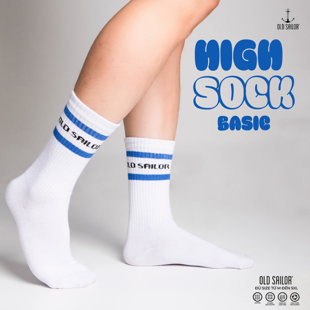 Vớ cổ dài Old Sailor - O.S.L HIGHT SOCKS - 16013