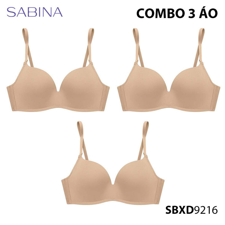 Combo 3 Áo Lót Mút Dày Nâng Ngực Không Gọng Màu Trơn Doom Doom Fashion By Sabina SBXA9216 (mới)