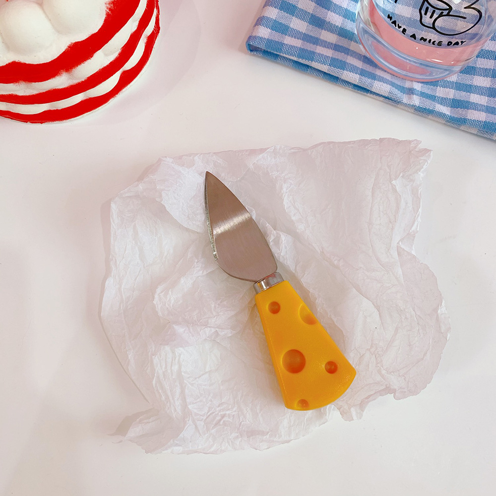 Bộ thìa, dao, dĩa ăn hoa quả hình phô mai siêu dễ thương