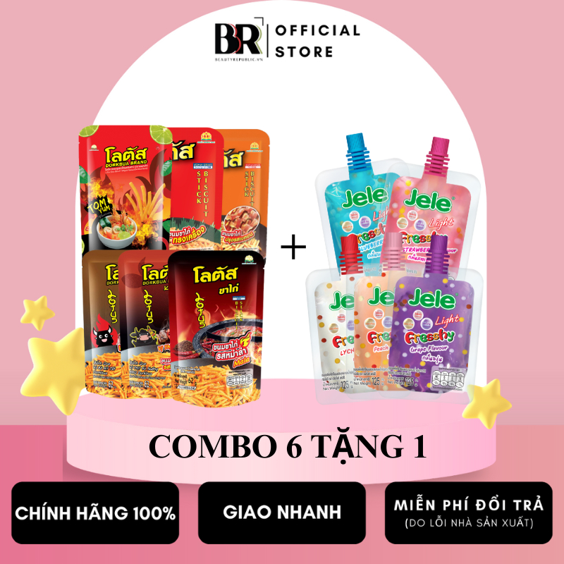6 gói bánh que  tặng 1 gói Jele Light