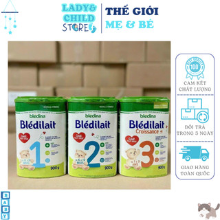 Sữa bledilait 900g ⚡ hàng chính hãng ⚡ sữa bột bledilait bledina pháp hộp 900g số 1 2 3