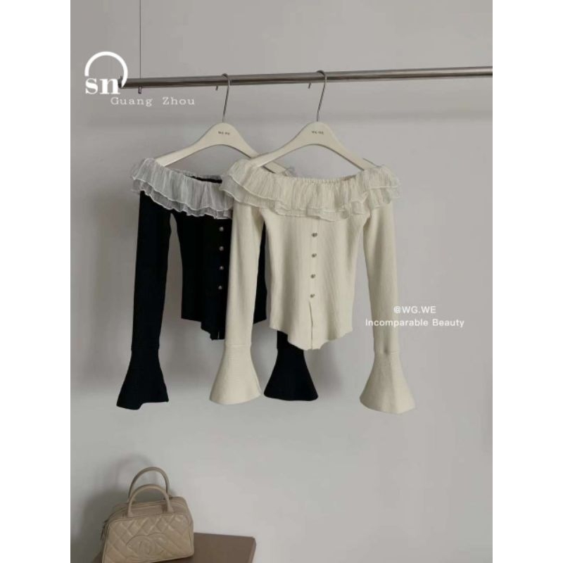 Áo trễ vai bèo tay loe hàng QCL1