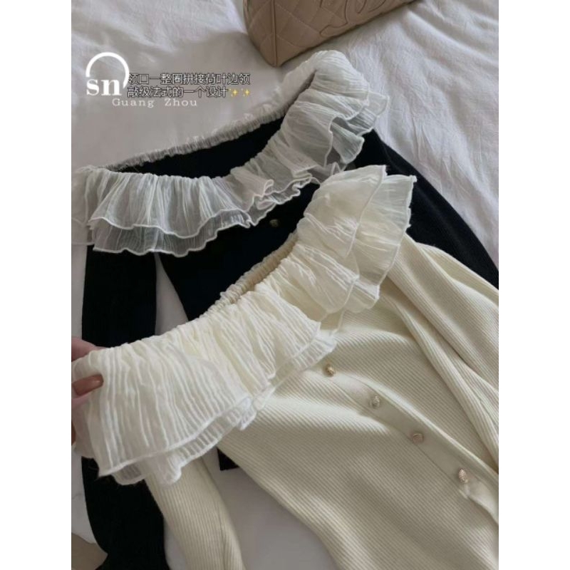 Áo trễ vai bèo tay loe hàng QCL1