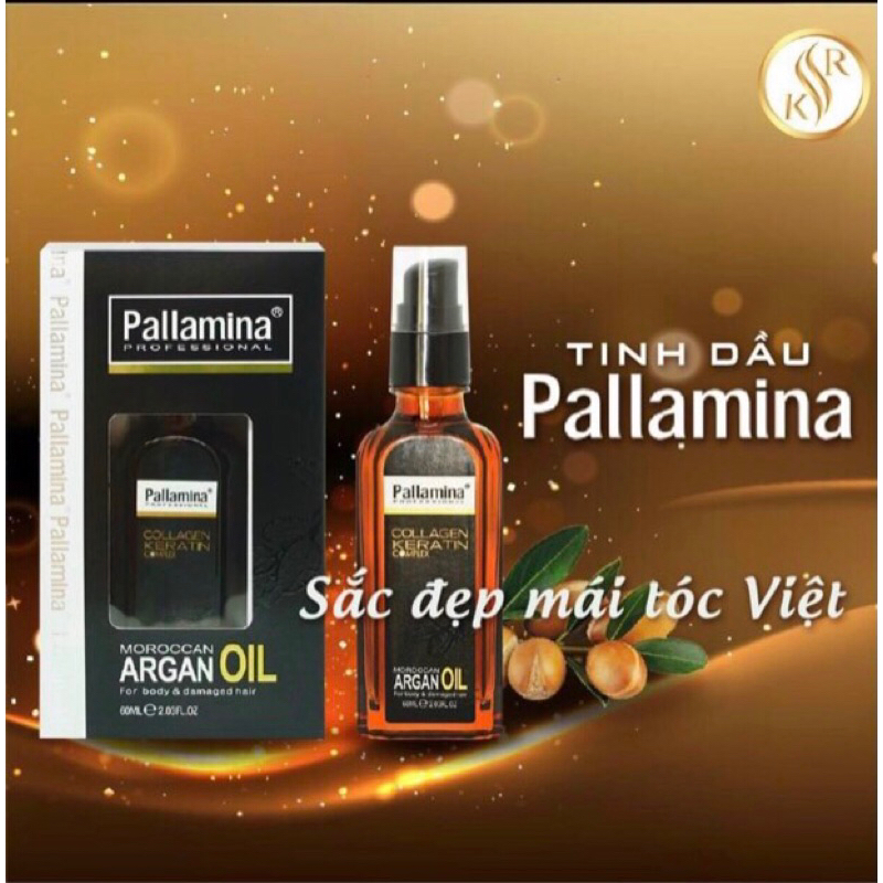  Tinh dầu dưỡng tóc Pallamina Collagen Keratin 60ml 