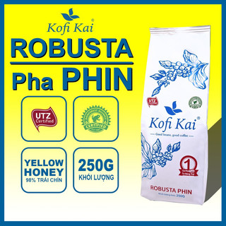 Cà phê Robusta nguyên chất thượng hạng pha phin Kofi Kai 250g