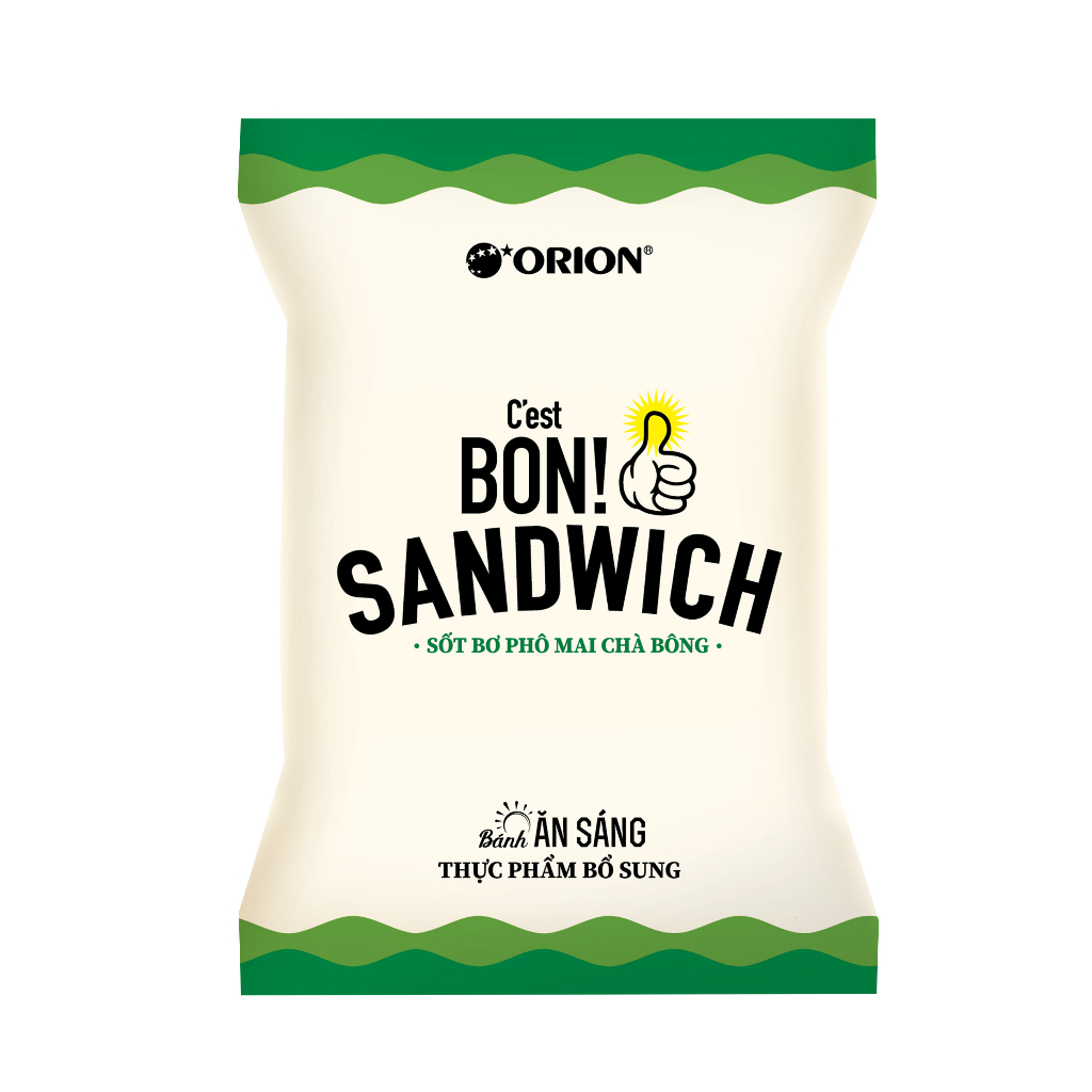 Bánh Ăn Sáng C'est Bon Orion Sandwich Sốt Bơ Phô Mai Chà Bông