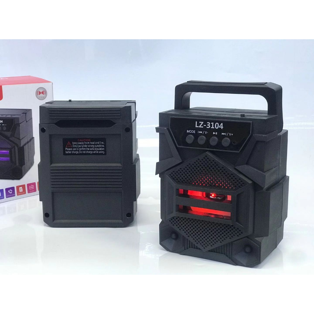⭐️FREE SHIP⭐️Loa buetooth mini không dây có đèn led nhấp nháy 7 màu LZ 3104,âm bas mạnh pin trâu nghe nhạc cực hay