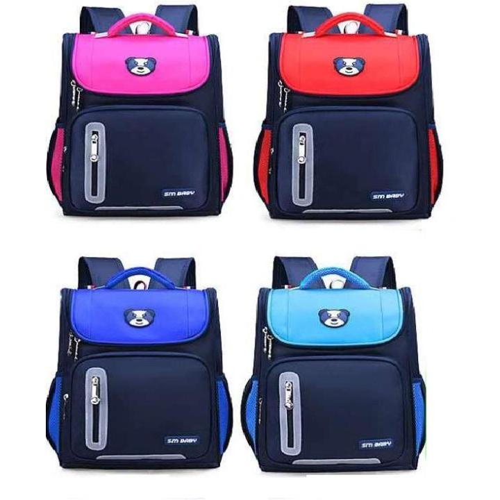 Balo chống gù dáng hộp, Có Phản quang tối, Siêu nhẹ hình con gấu