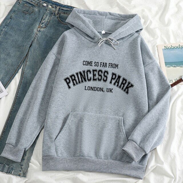 Áo Hoodie nam nữ in chữ PRINCESS PARK