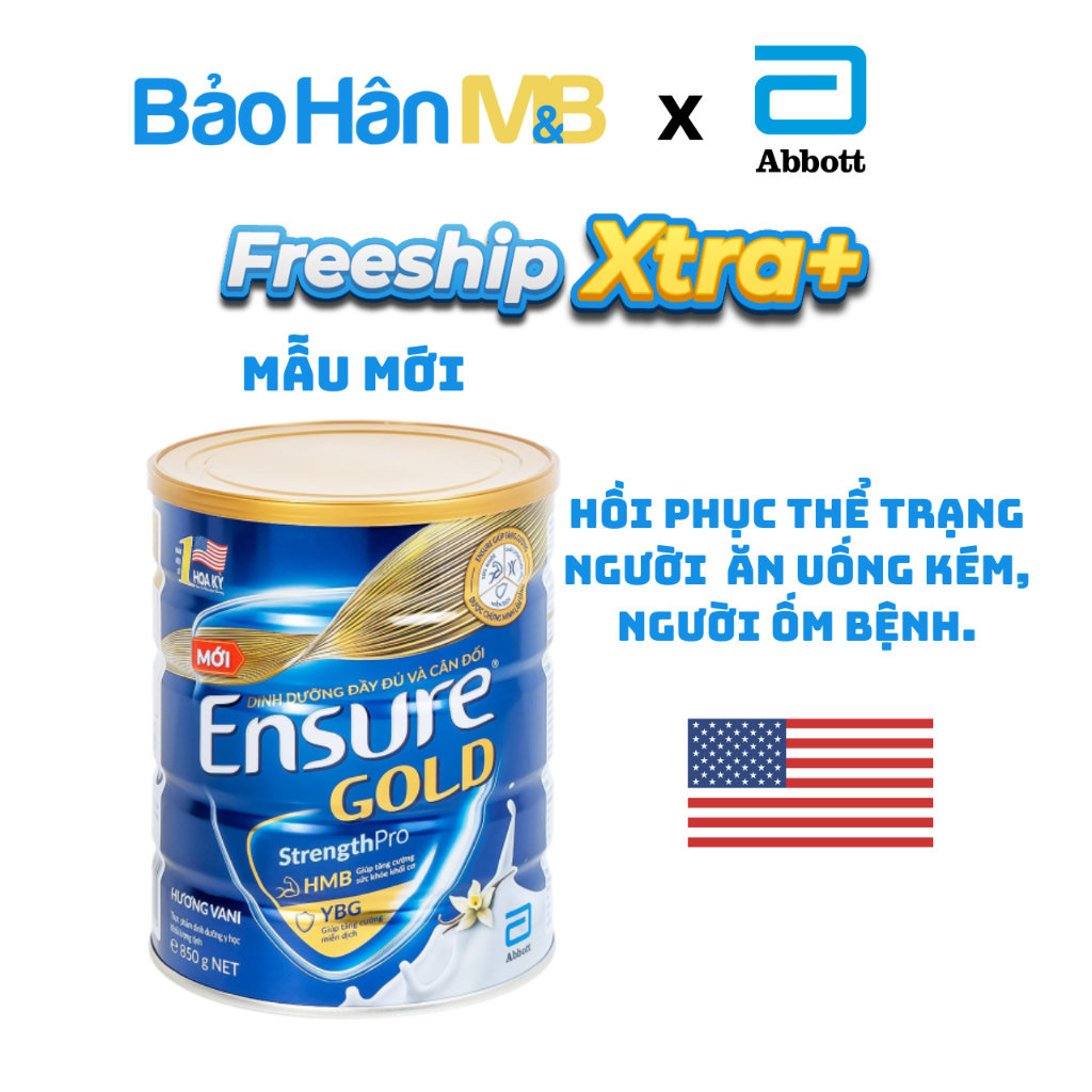 Sữa bột Ensure Gold Hương Vani lon 400g va 800g [ Date Luôn Mới ] chính hãng Abbott