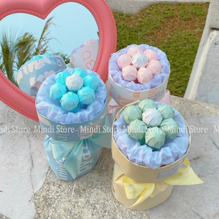 Bó hoa 7 kẹo mút bó tròn qùa tặng - mindi store