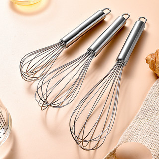 Cây đánh trứng inox nhiều size, phới lồng đánh trứng đánh bông kem cầm tay chắc chắn thép không gỉ 88417