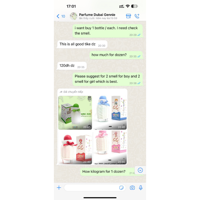 Nước hoa Dubai cho em bé Gennie Collection Nam Nữ đều xài được